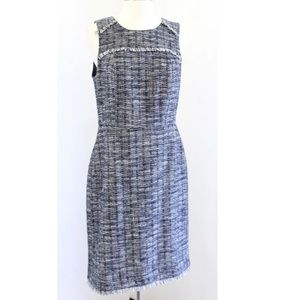J. Crew Tweed Dress with Fringe Hem